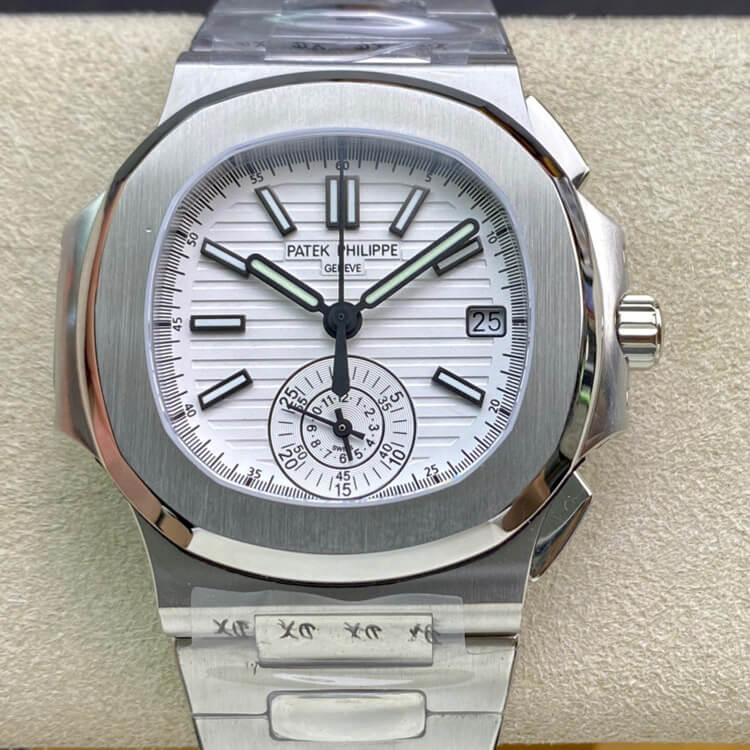 Best Replica Replica Patek Philippe Nautilus 5980/1A-019 1:1 Best Edition 3K Factory V2 White Dial - Colareps