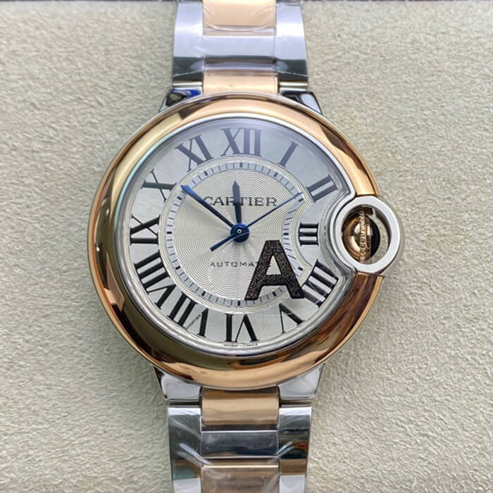 Best Replica Replica Ballon Bleu De Cartier W2BB0023 33MM 1:1 Best Edition V6 Factory Rose Gold - Colareps