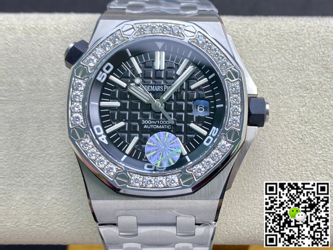 Best Replica Replica Audemars Piguet Royal Oak Offshore 15703 1:1 Best Edition JF Factory Diamond-set Bezel - Colareps