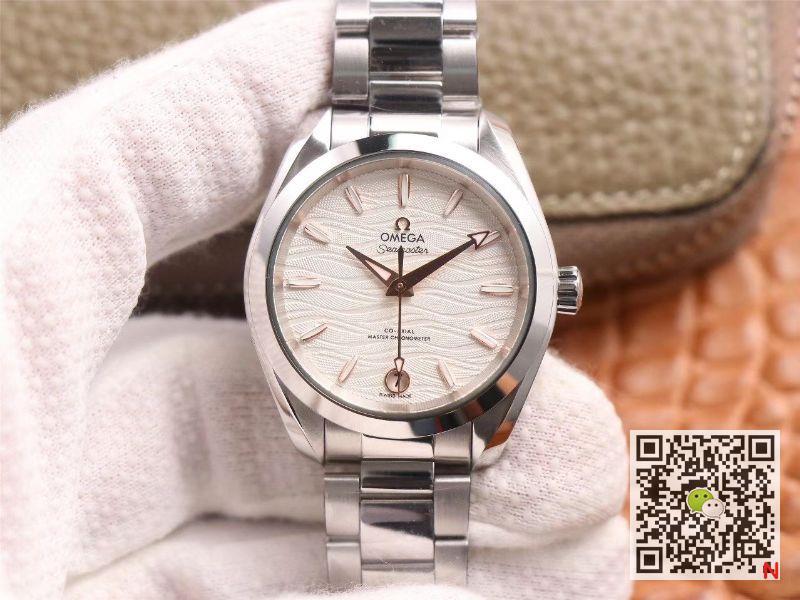 Best Replica Replica Omega Seamaster 220.10.38.20.02.002 Aqua Terra 150M 1:1 Best Edition VS Factory White dial Swiss 8800 - Colareps
