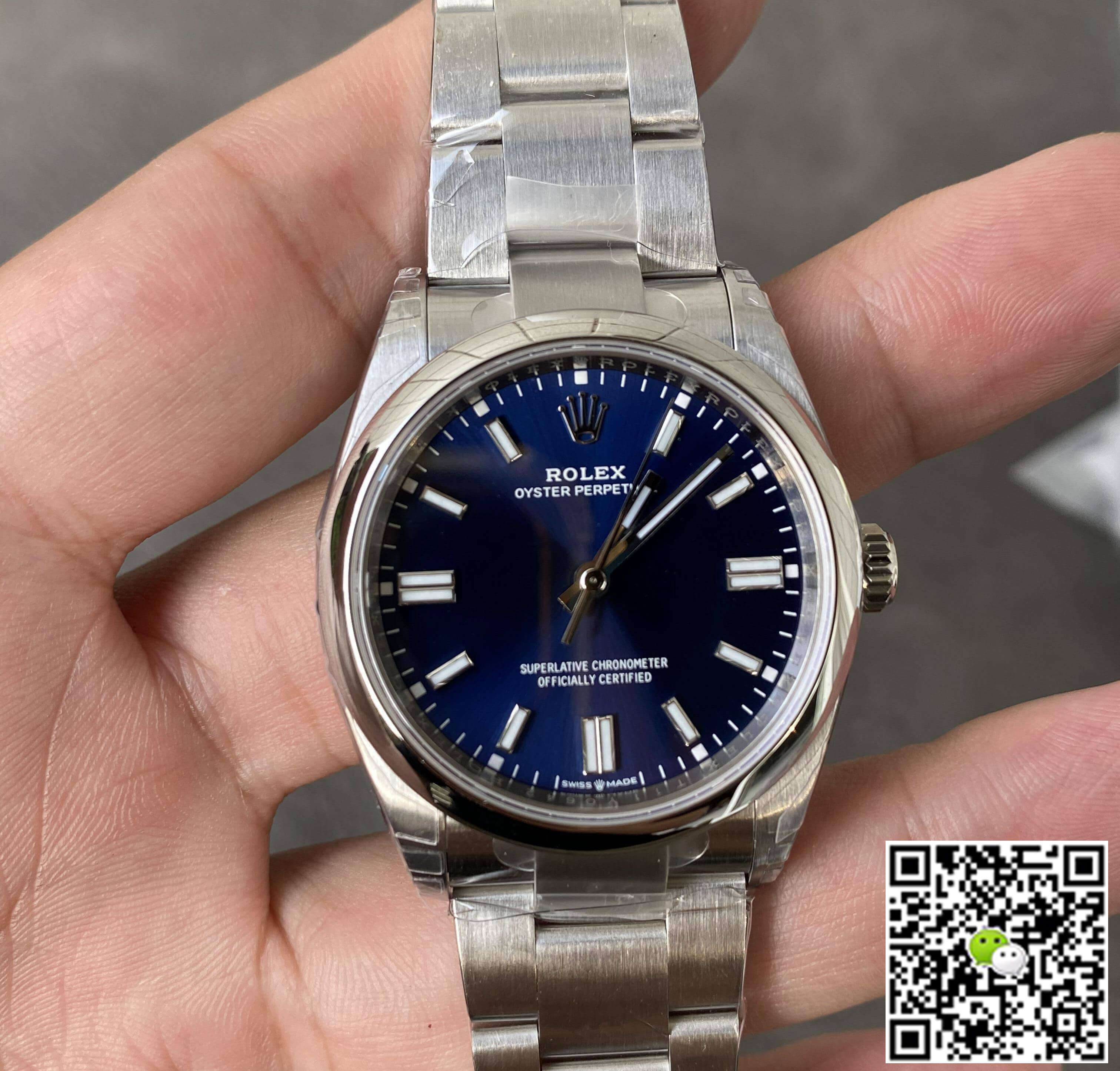 Best Replica Replica Rolex Oyster Perpetual M126000-0003 36MM 1:1 Best Edition VS Factory Blue Dial - Colareps