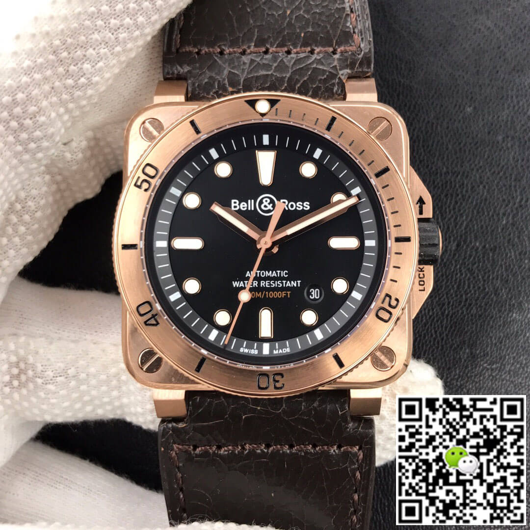 Best Replica Replica Bell   Ross BR0392-D-BL-BR/SCA 1:1 Best Edition Black Dial - Colareps