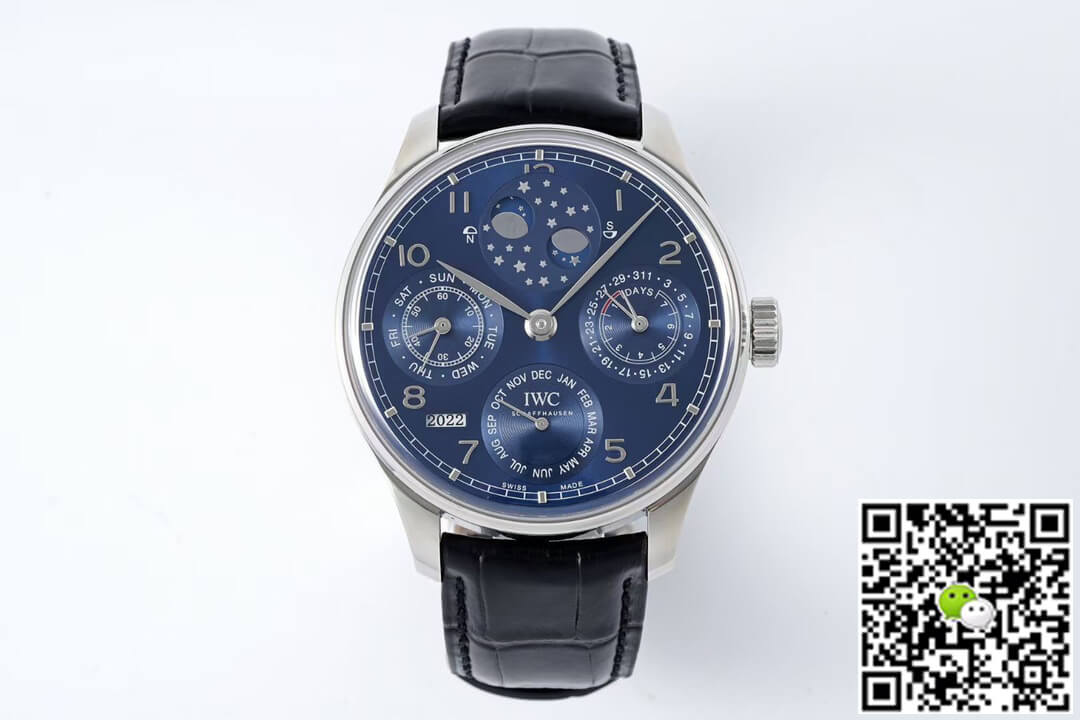 Best Replica Replica IWC Portuguese Perpetual Calendar IW503401 1:1 Best Edition APS Factory Blue Dial - Colareps