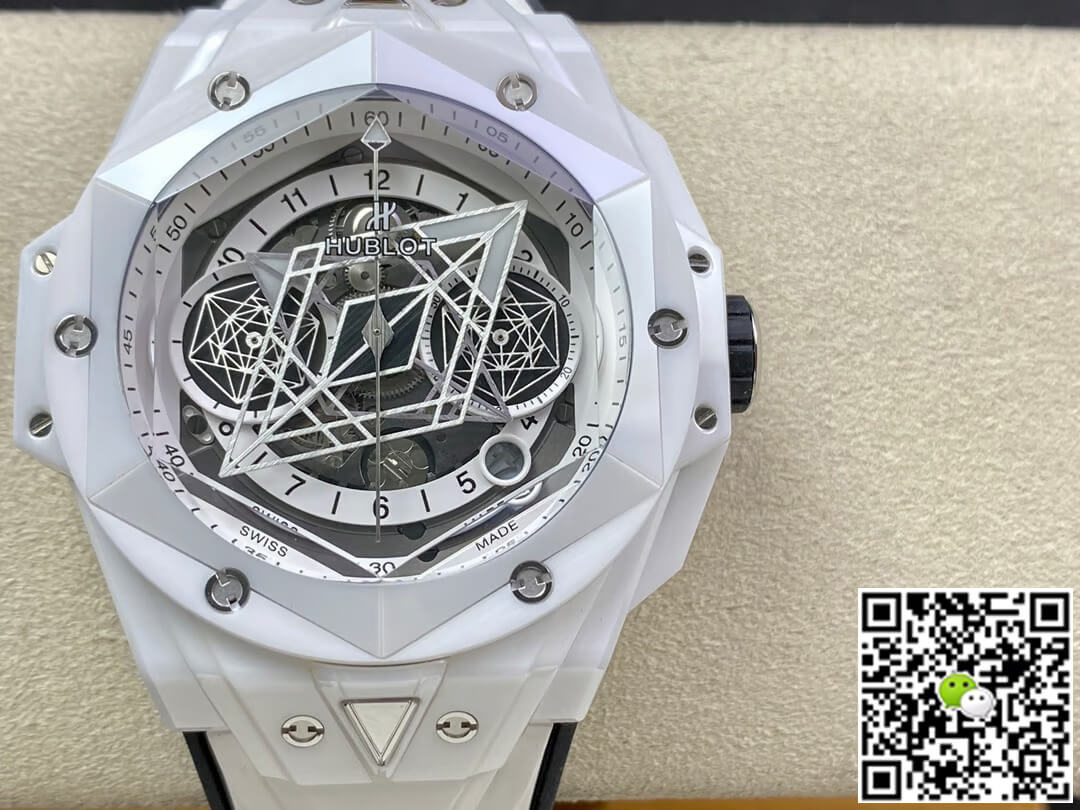 Best Replica Replica Hublot Big Bang Sang Bleu II 418.HX.2001.RX.MXM21 1:1 Best Edition BB Factory White Ceramics - Colareps