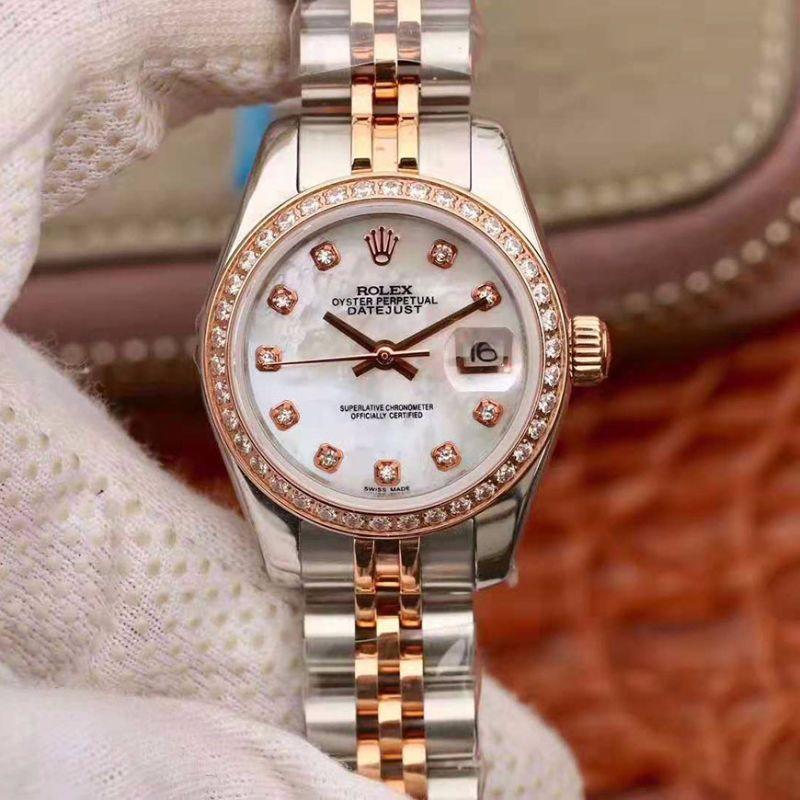 Best Replica Rolex Dupe Lady Datejust 28MM 1:1 Best Edition Swiss Original Imported NH05 Movement White Enamel Dial - Colareps