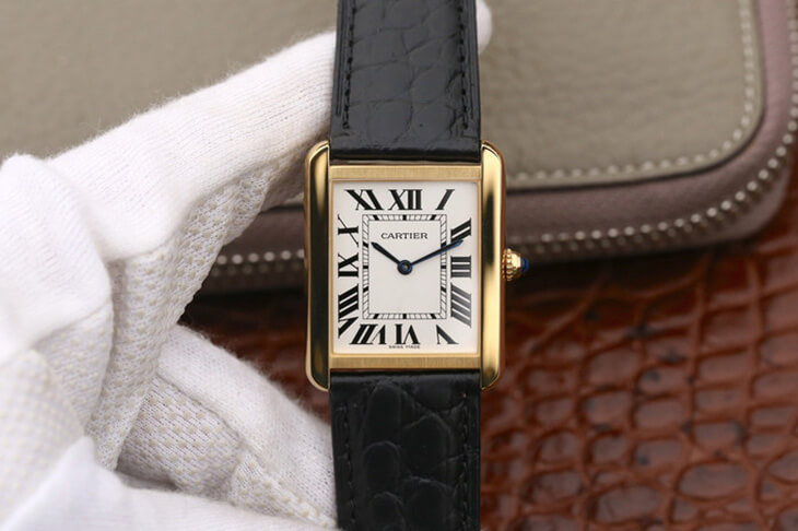 Best Replica Cartier Replica Tank W5200002 1:1 Best Edition K11 Factory Gold Case - Colareps