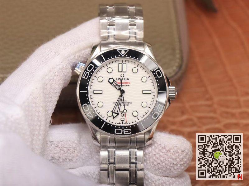 Best Replica Replica Omega Seamaster 210.30.42.20.04.001 300M 1:1 Best Edition VS factory White Ceramic Dial Swiss 8800 - Colareps