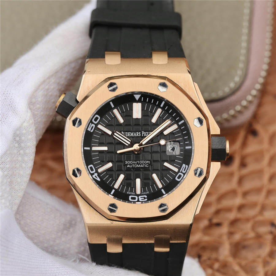 Best Replica Replica Audemars Piguet Royal Oak Offshore 15710 1:1 Best Edition JF Factory V8 Rose Gold - Colareps