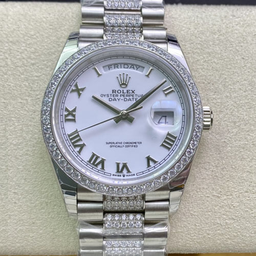 Best Replica Replica Rolex Day Date M128349RBR-0026 1:1 Best Edition EW Factory White Dial - Colareps