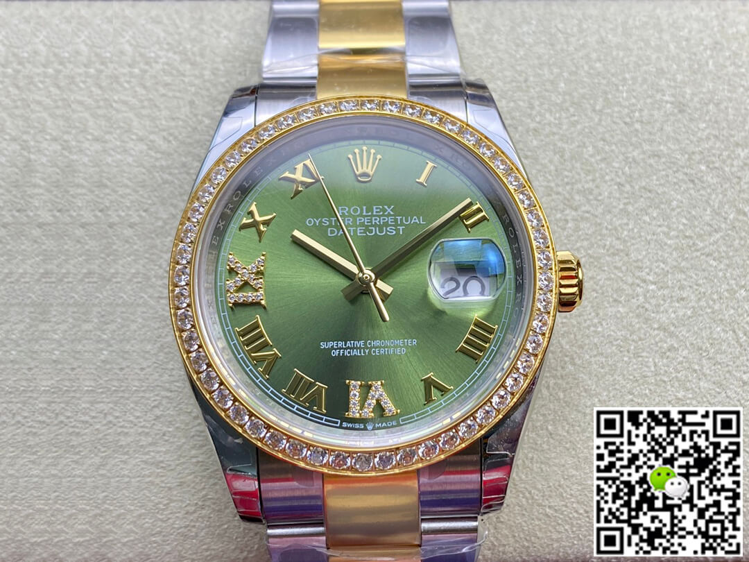 Best Replica Replica Rolex Datejust M126283RBR-0012 1:1 Best Edition EW Factory Green Dial - Colareps