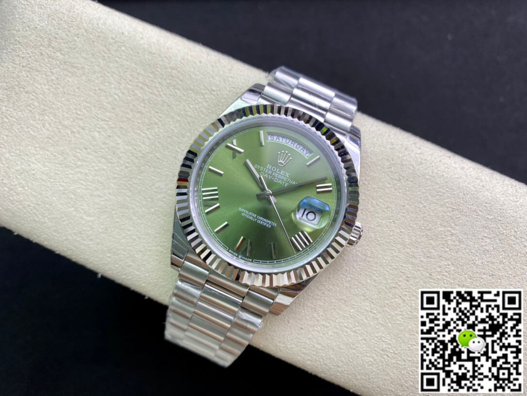 Best Replica Replica Rolex Day Date M228239-0033 1:1 Best Edition EW Factory Olive Green Dial - Colareps