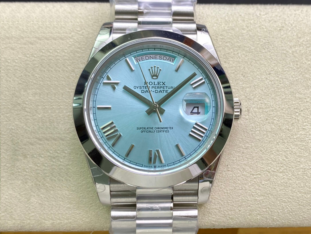 Best Replica Replica Rolex Day Date M228206-0044 1:1 Best Edition EW Factory Ice Blue Dial - Colareps