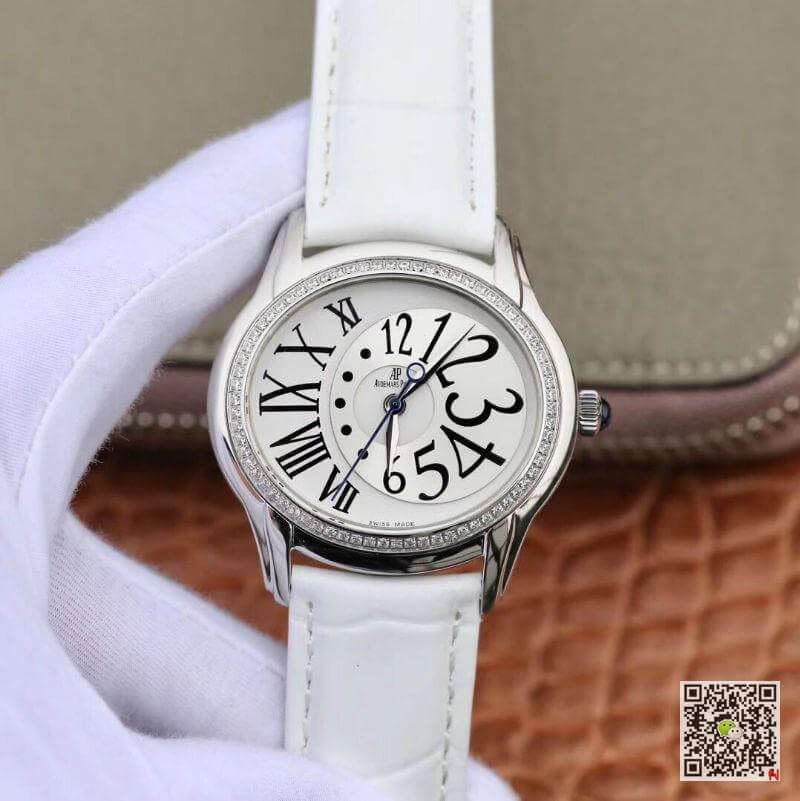 Best Replica Replica Audemars Piguet 77301ST.ZZ.D015CR.01 Millenary White Dial Diamond Bezel 1:1 Best Edition Swiss Automatic movement - Colareps