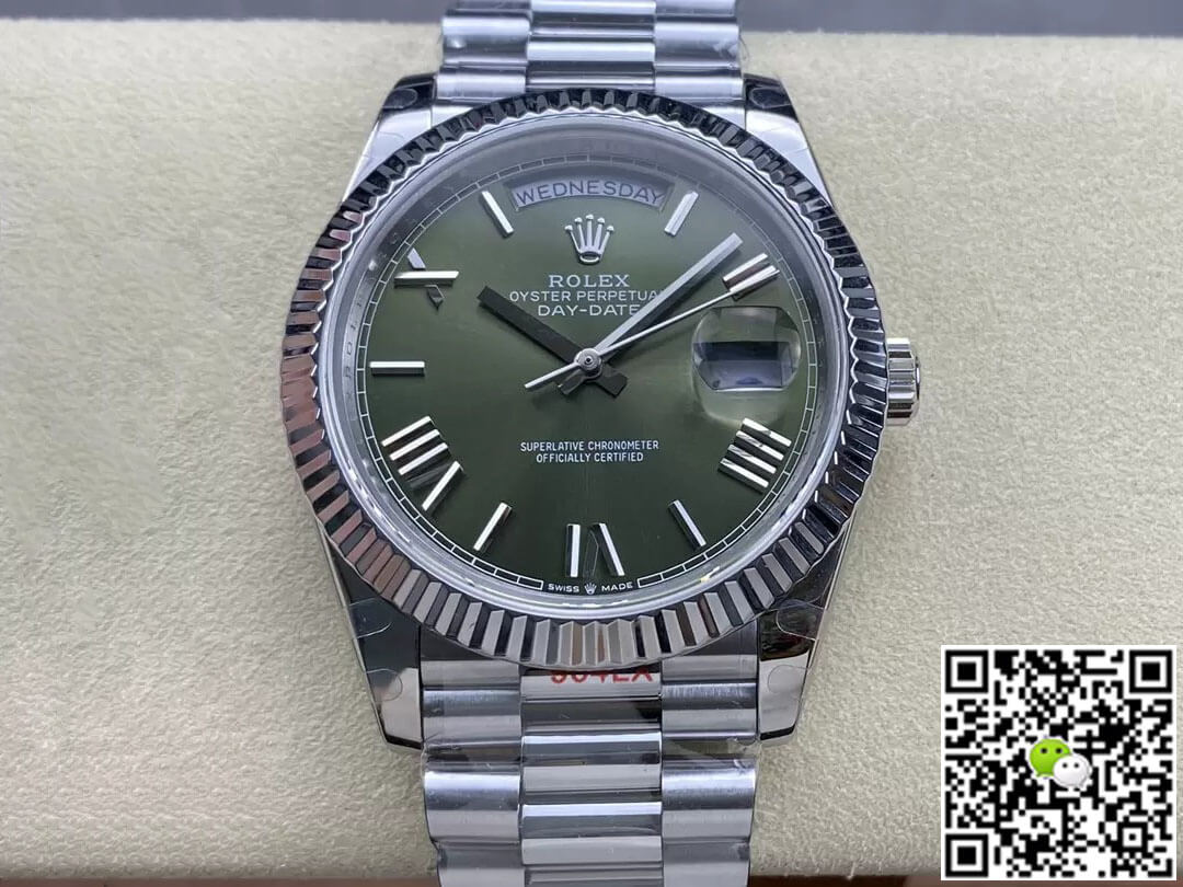 Best Replica Replica Rolex Day Date M228236-0008 1:1 Best Edition GM Factory V2 Green Dial - Colareps