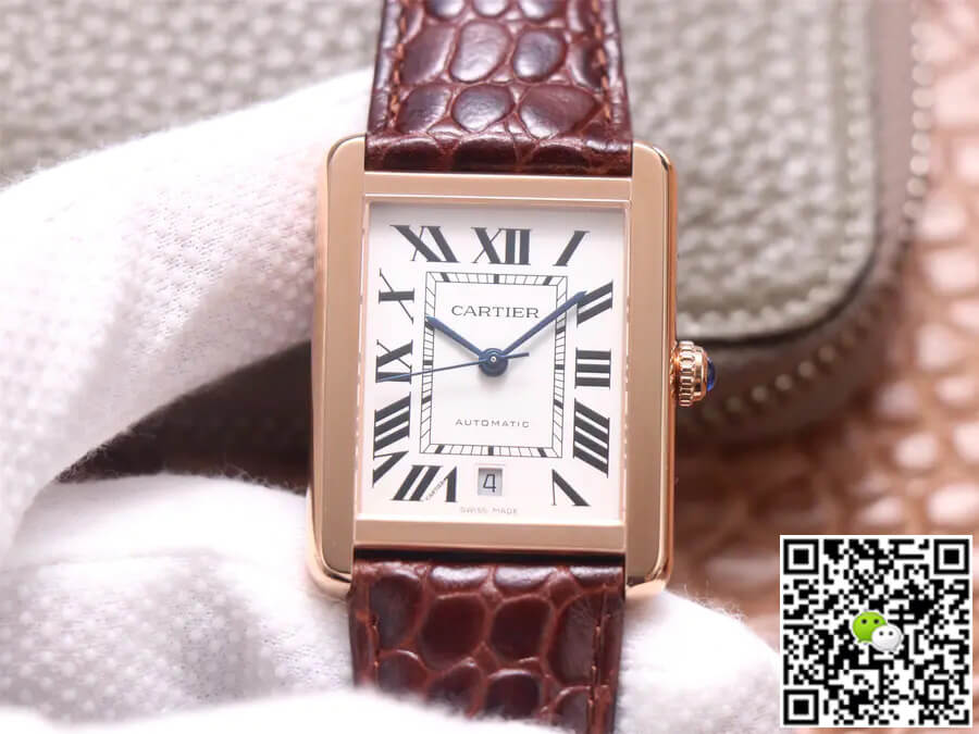 Best Replica Replica Cartier Tank W5200026 1:1 Best Edition V9 Factory Rose Gold - Colareps