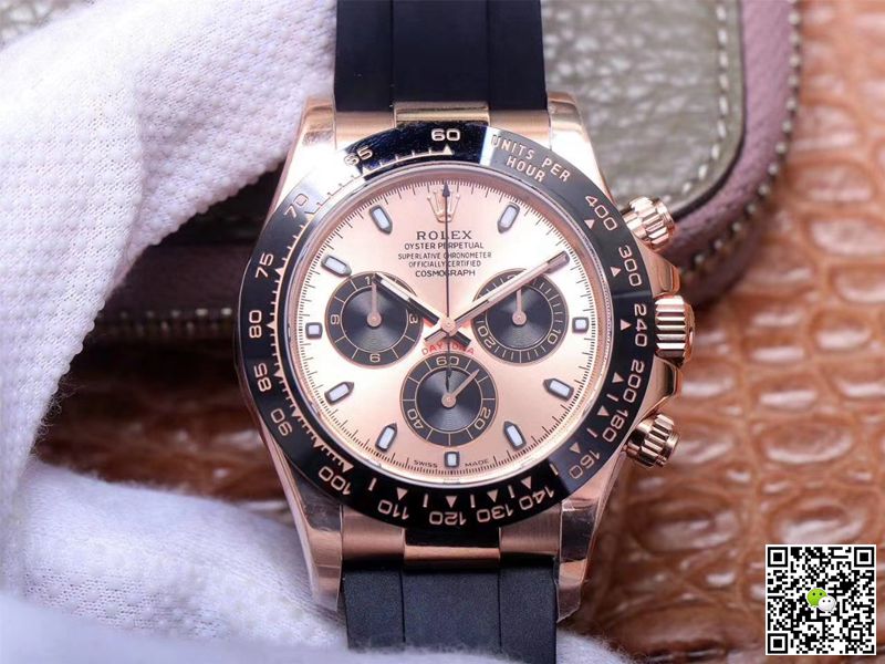 Best Replica Rolex Daytona Replica M116515LN-0021 1:1 Best Edition Noob Factory Pink Dial Swiss ETA4130 - Colareps