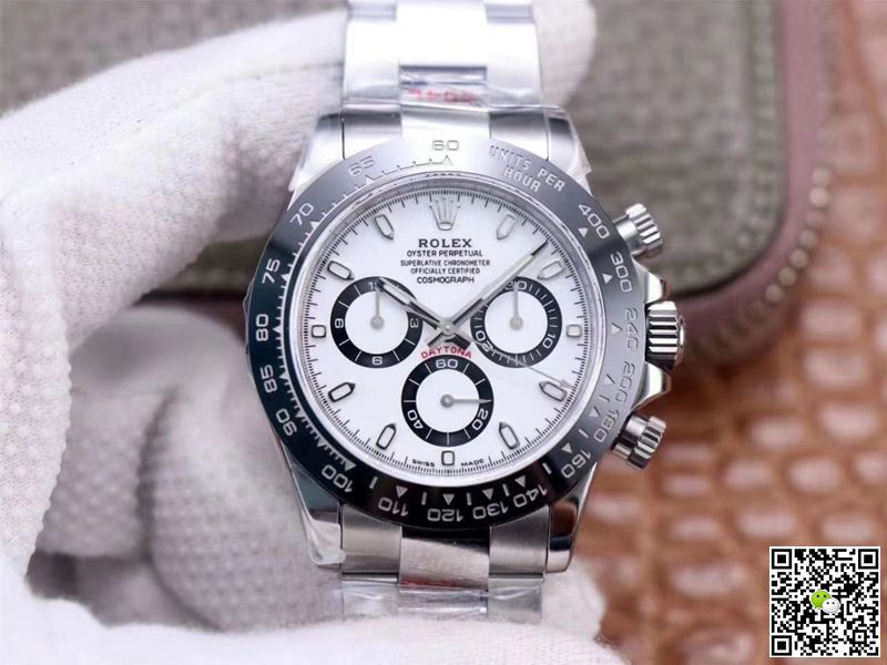 Best Replica Replica Rolex Cosmograph Daytona M116500LN-0001 1:1 Best Edition Noob Factory White Dial Swiss ETA4130 - Colareps