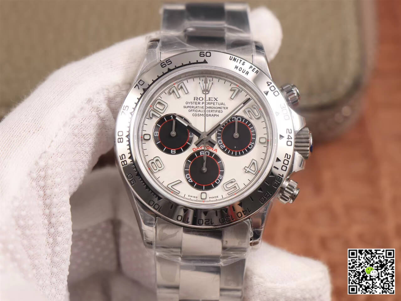Best Replica Replica Rolex Daytona Cosmograph 116509 1:1 Best Edition JH Factory 18K White Gold - Colareps