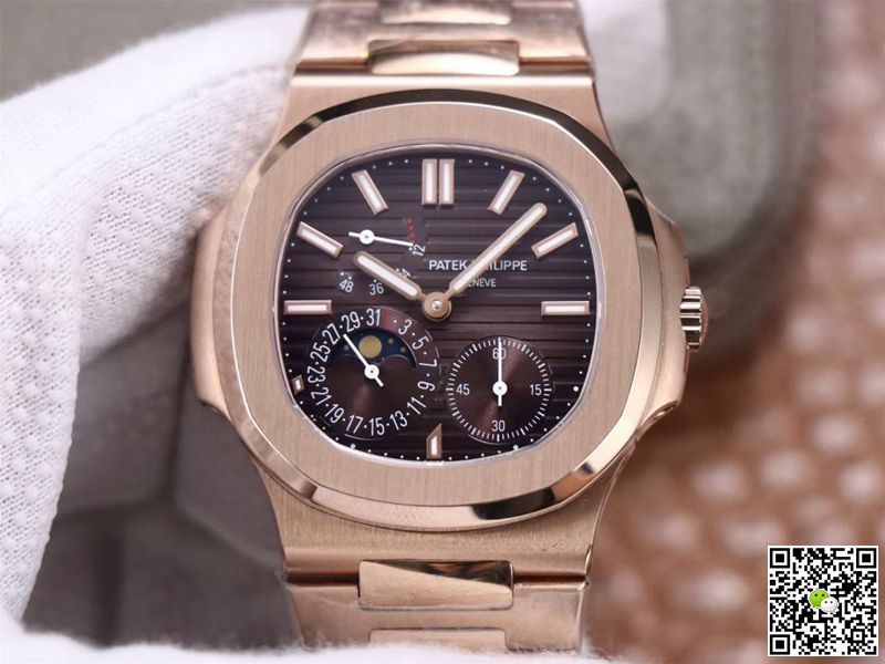 Best Replica Replica Patek Philippe Nautilus 5712/1A-001 1:1 Best Edition PF Factory Rose Gold Swiss Movement - Colareps