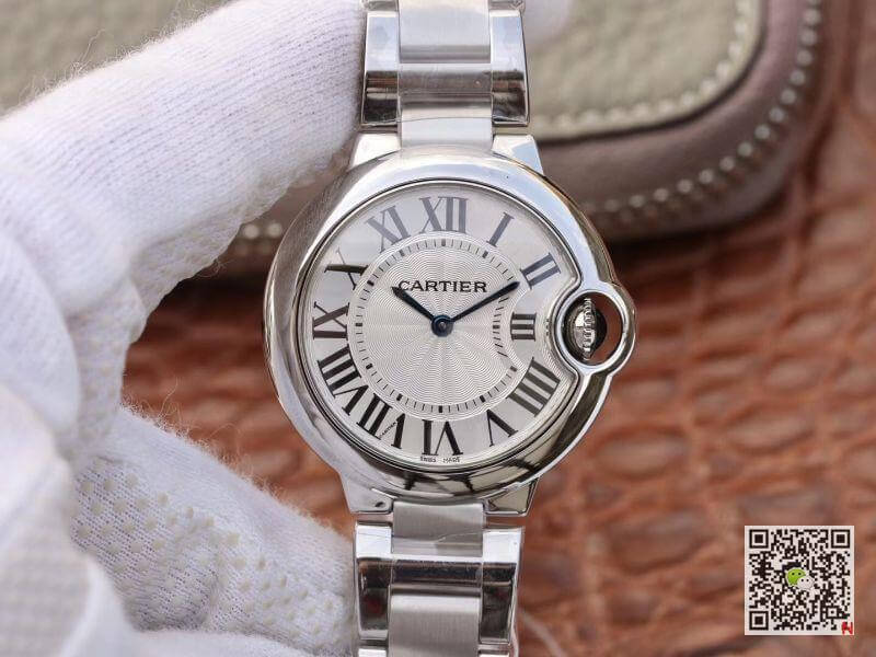 Best Replica Replica Ballon Bleu De Cartier W6920084 V6 Factory 1:1 Best Edition Swiss Quartz ETA157 Silver Dial - Colareps