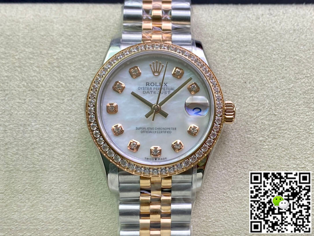 Best Replica Replica Rolex Datejust M278381RBR-0026 31MM 1:1 Best Edition EW Factory Diamond Bezel - Colareps