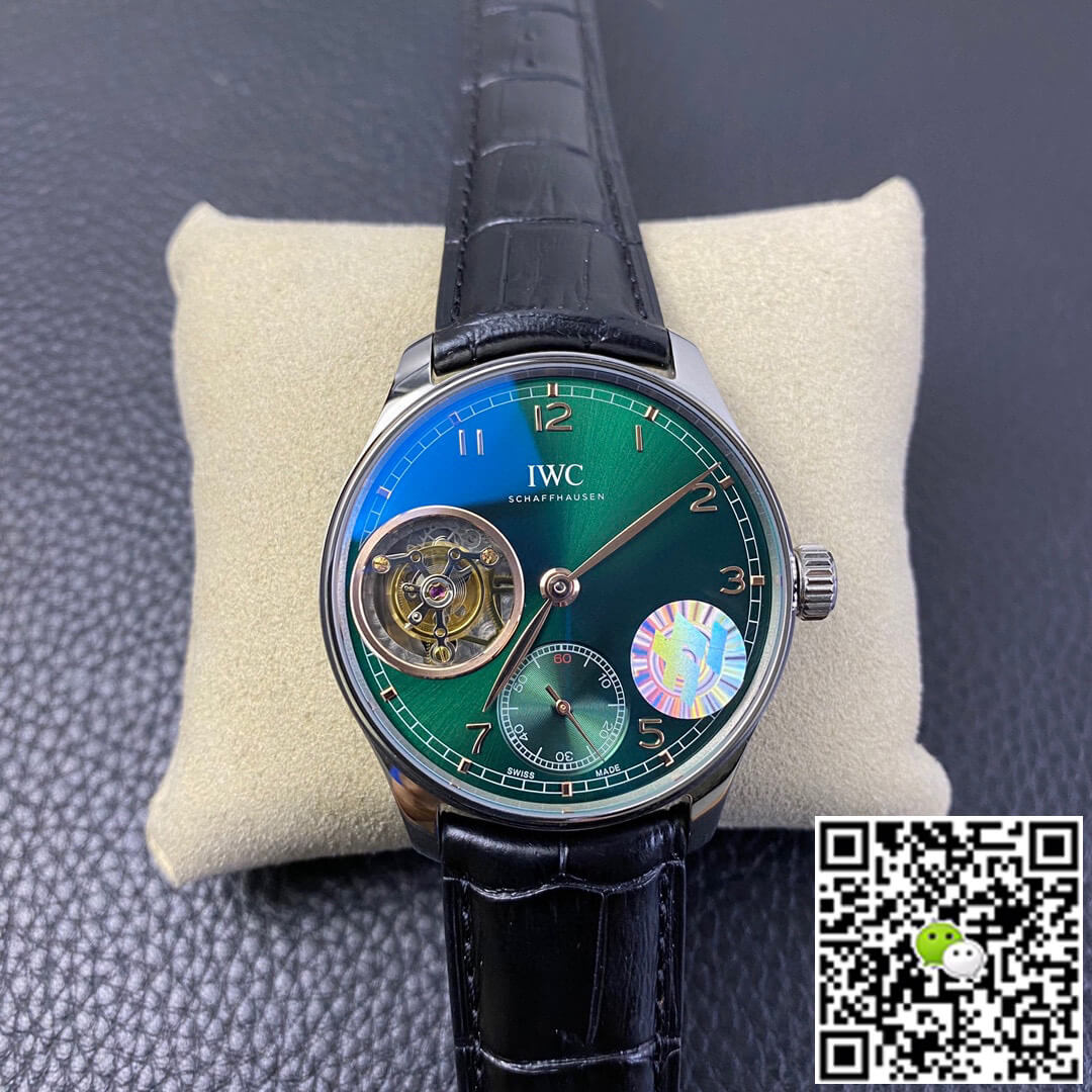 Best Replica Replica IWC Portuguese Tourbillon 1:1 Best Edition ZF Factory Green Dial - Colareps
