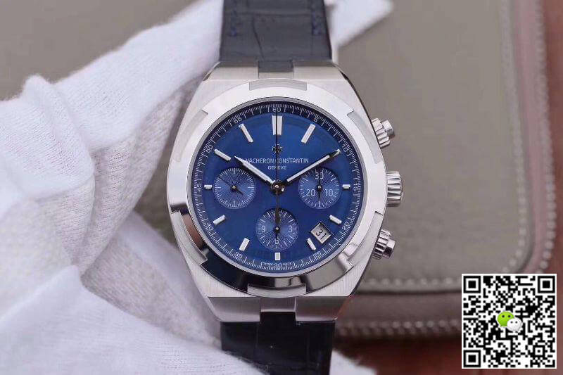 Best Replica Vacheron Constantin Replica Overseas 5500V/110A-B148 8F Factory 1:1 Best Edition Swiss ETA7750 Blue Dial - Colareps