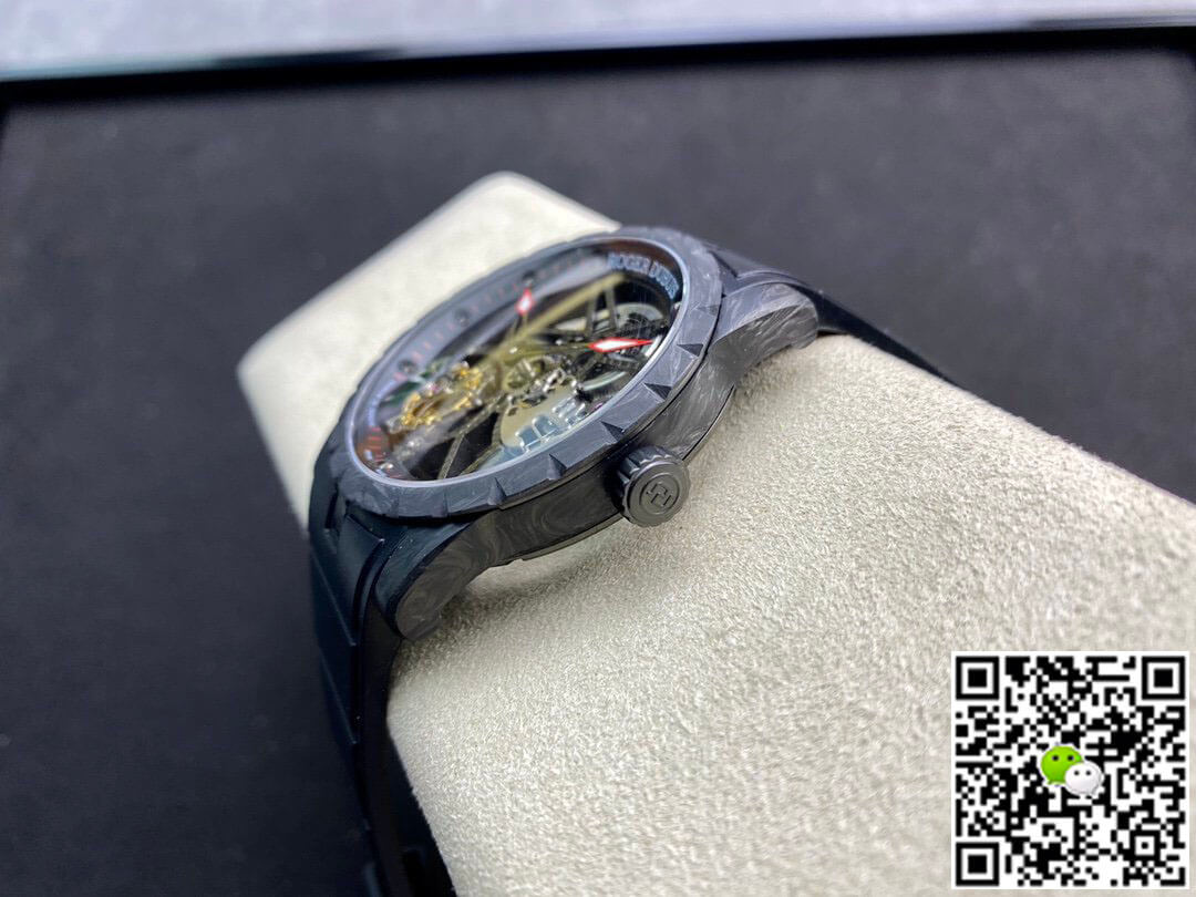 Best Replica Replica Roger Dubuis Excalibur DBEX0577 1:1 Best Edition BBR Factory Tourbillon Skeleton Dial - Colareps