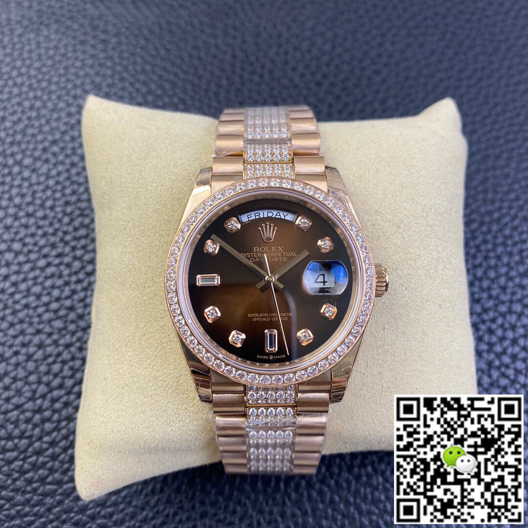 Best Replica Replica Rolex Day Date M128345rbr-0041 1:1 Best Edition EW Factory Brown Dial - Colareps