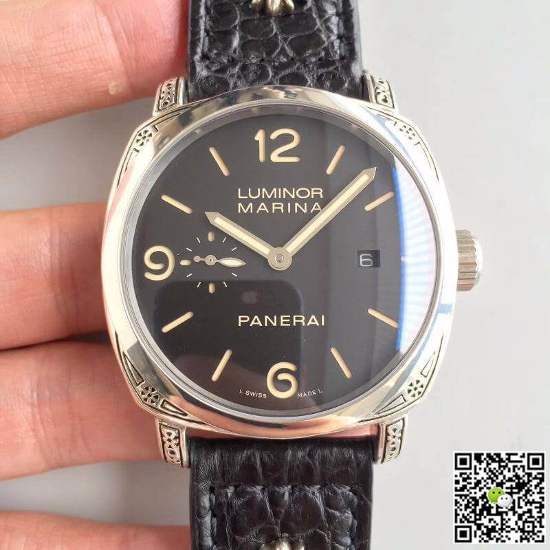 Best Replica Panerai Replica Radiomir 1940 PAM572 XF Factory 1:1 Best Edition Swiss ETA P1000 Black Leather Strap - Colareps