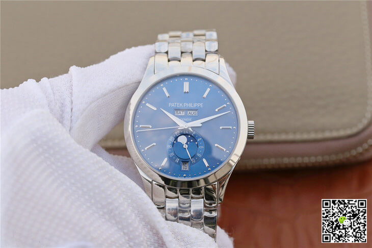 Best Replica Replica Patek Philippe Complications 5396/1G-001 1:1 Best Edition KM Factory White Gold Blue Dial - Colareps