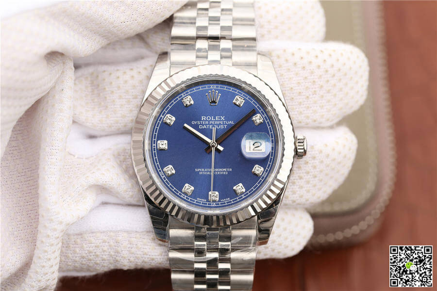 Best Replica Replica Rolex Datejust M126334-0016 1:1 Best Edition EW Factory Diamond Blue Dial - Colareps