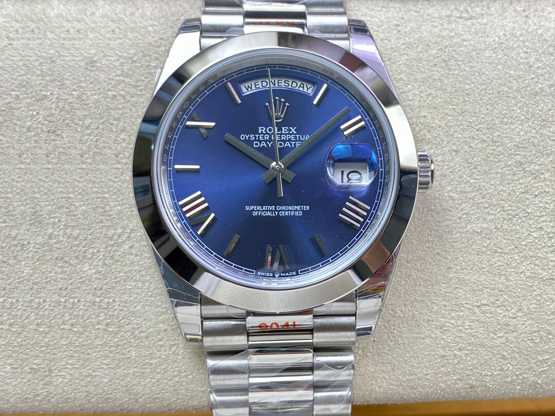 Best Replica Replica Rolex Day Date M228206-0015 1:1 Best Edition EW Factory Blue Dial - Colareps
