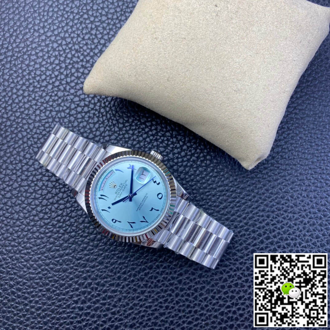 Best Replica Replica Rolex Day Date 1:1 Best Edition BP Factory Middle East Custom Ice Blue Dial - Colareps