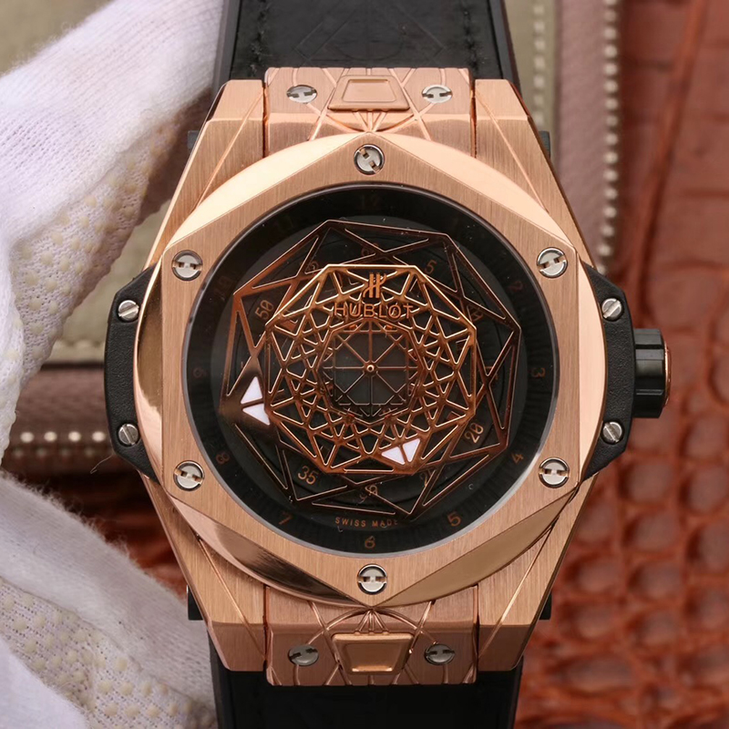 Best Replica Replica Hublot Big Bang Sang Bleu King Gold 415.OX.1118.VR.MXM17 TMF Factory Mechanical Watches 1:1 Best Edition Swiss ETA1213 - Colareps