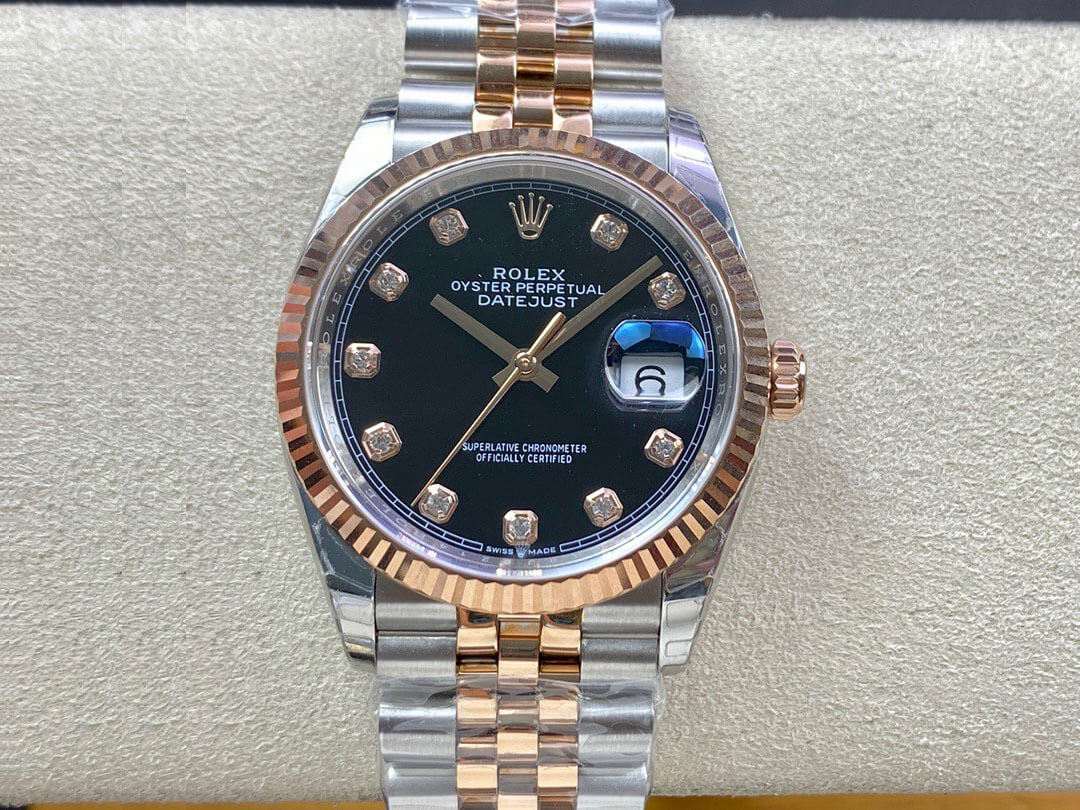 Best Replica Replica Rolex Datejust M126231-0019 1:1 Best Edition EW Factory Black Dial - Colareps