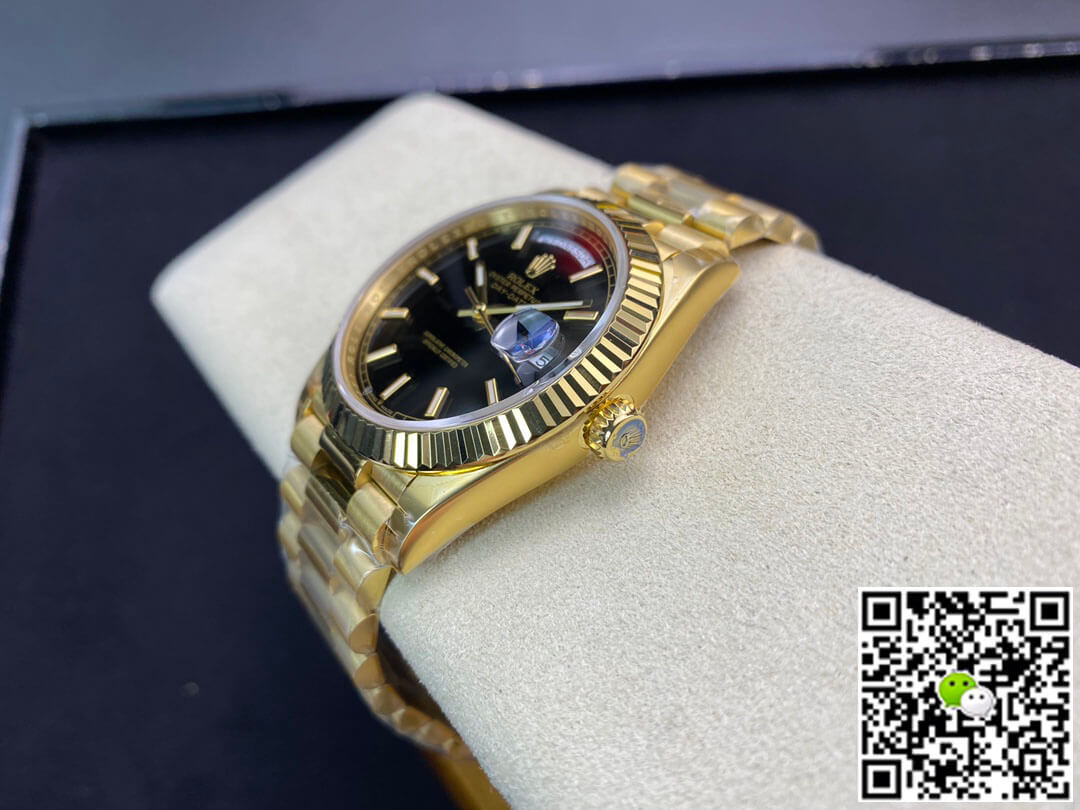 Best Replica Replica Rolex Day Date 40MM 1:1 Best Edition EW Factory Black Dial - Colareps