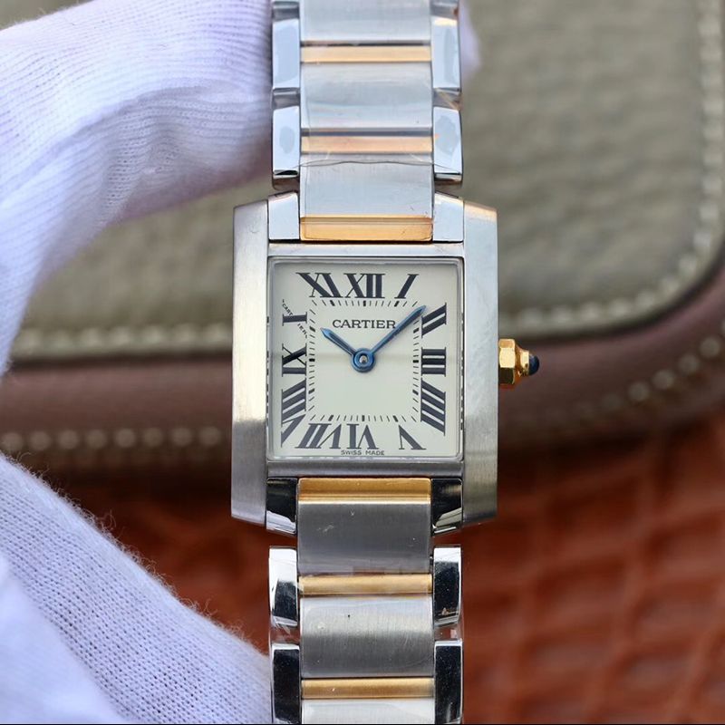 Best Replica Cartier Replica Tank Francaise Ladies Two Tone W51007Q4 1:1 Best Edition Swiss Quartz - Colareps