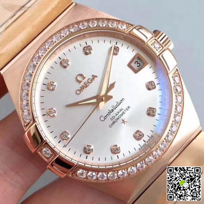 Best Replica Replica Omega Constellation 123.25.38.21.52.001 3S Factory 1:1 Best Edition Swiss ETA8500 18K Rose Gold Bracelet - Colareps