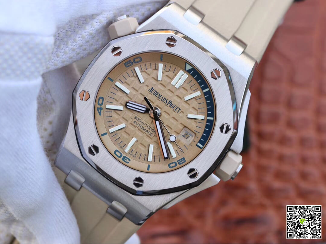 Best Replica Replica Audemars Piguet Royal Oak Offshore 15710ST.OO.A085CA.01 1:1 Best Edition JF Factory Beige Dial - Colareps