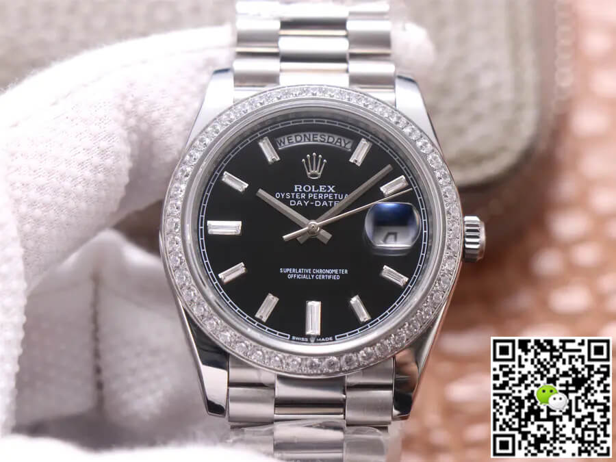 Best Replica Replica Rolex Day Date M228349RBR-0003 1:1 Best Edition EW Factory Black Dial - Colareps