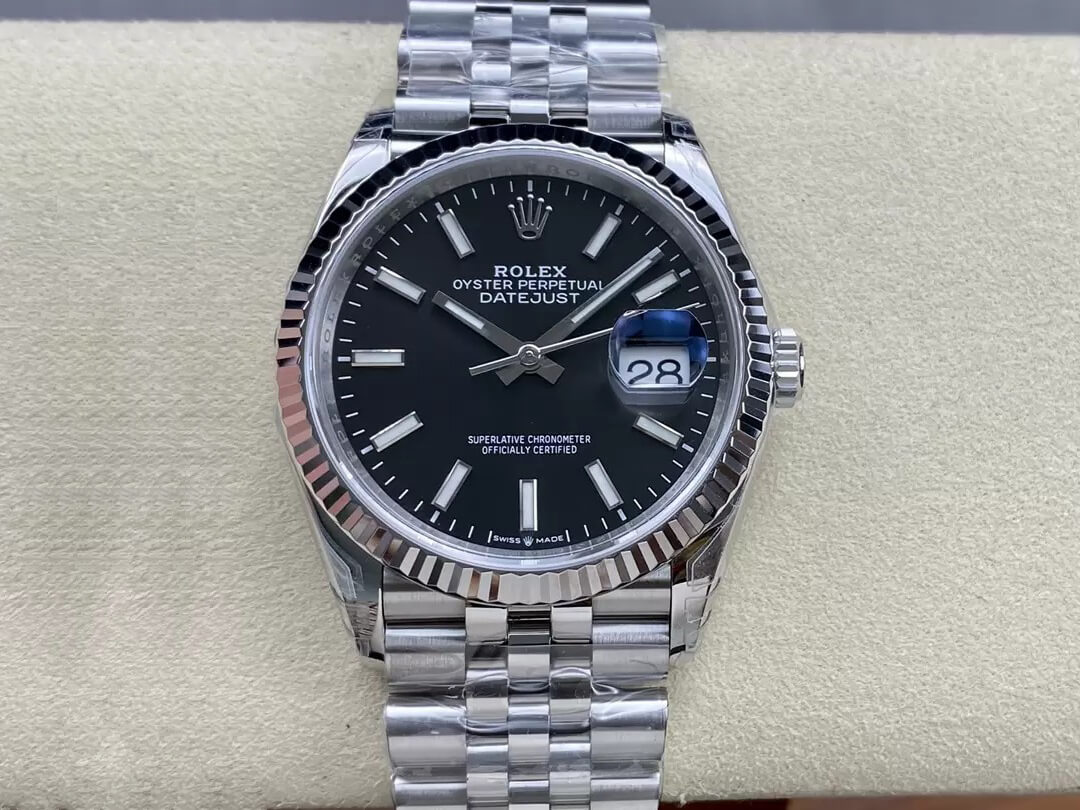 Best Replica Replica Rolex Datejust M126234-0015 36MM 1:1 Best Edition VS Factory Black Dial - Colareps