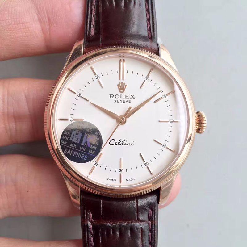 Best Replica Replica Rolex Cellini 50505 MKS Factory 1:1 Best Edition Swiss ETA3132 White Dial - Colareps