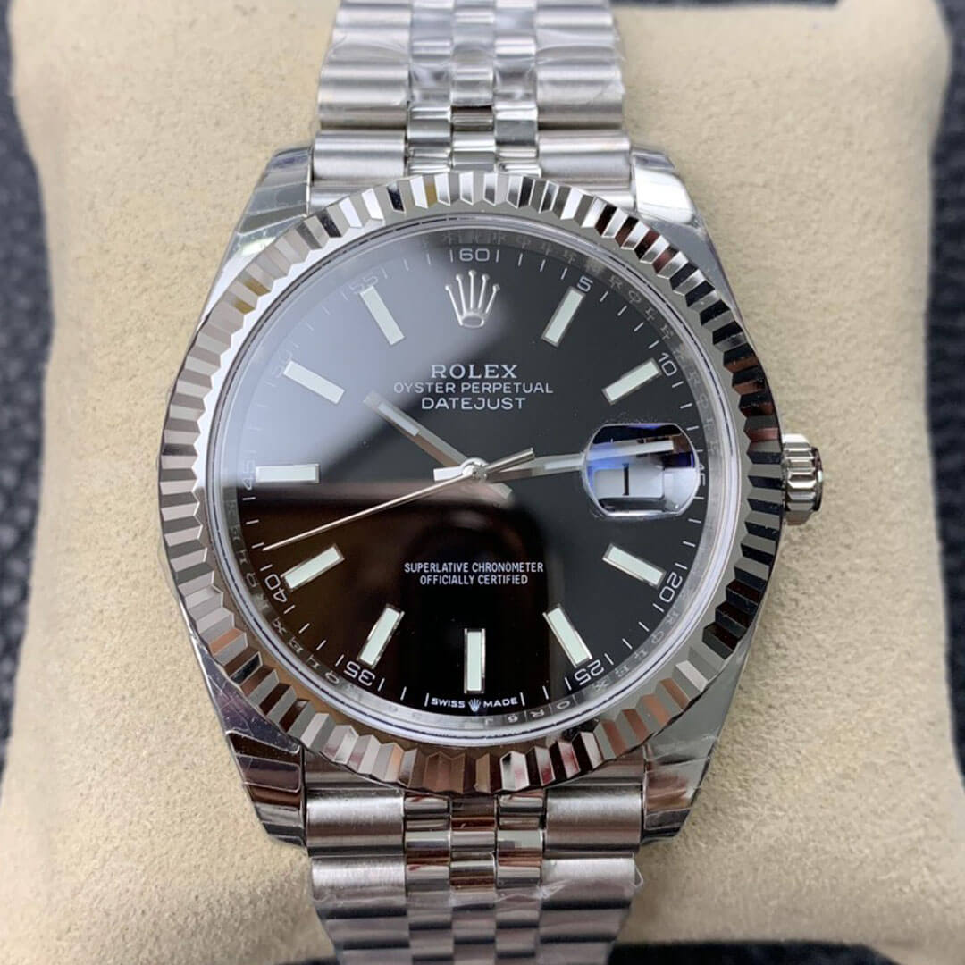 Best Replica Replica Rolex Datejust M126334-0018 1:1 Best Edition EW Factory Black Dial - Colareps