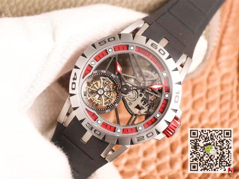 Best Replica Replica Roger Dubuis Excalibur Spidr (king series) RDDBEX0622 Tourbillon JB Factory 1:1 Best Edition red skeleton dial Swiss RD505SQ - Colareps