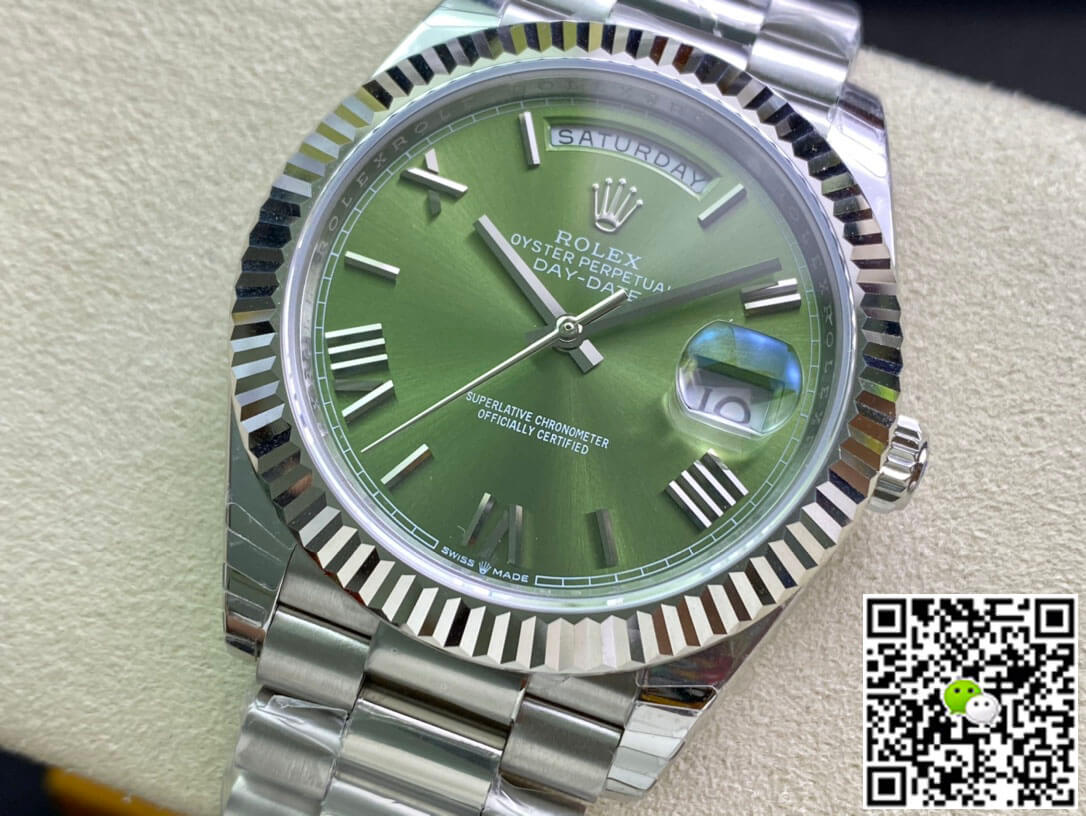 Best Replica Replica Rolex Day Date M228239-0033 1:1 Best Edition EW Factory Olive Green Dial - Colareps