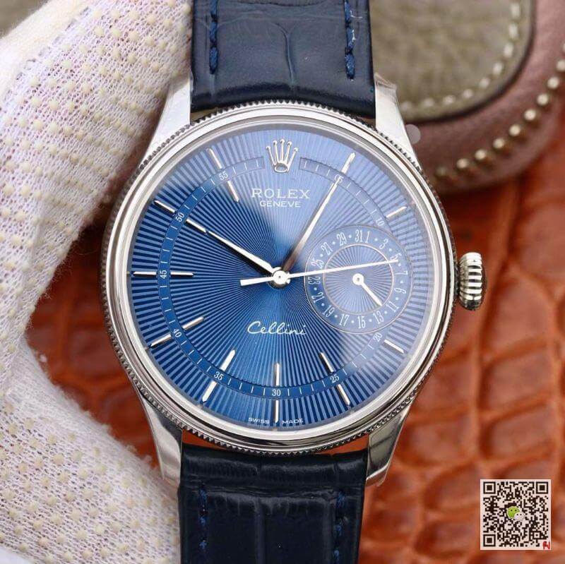 Best Replica Replica Rolex Celini 50515 MKS Factory Mechanical Watches 1:1 Best Edition Swiss ETA2836 Black Leather Strap - Colareps