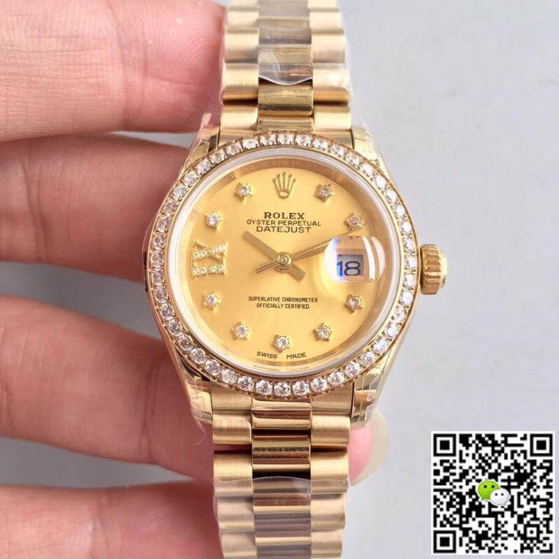 Best Replica Rolex Dupe Lady Datejust 28mm 279138RBR 1:1 Best Edition Swiss ETA2824 Gold Wrapped - Colareps