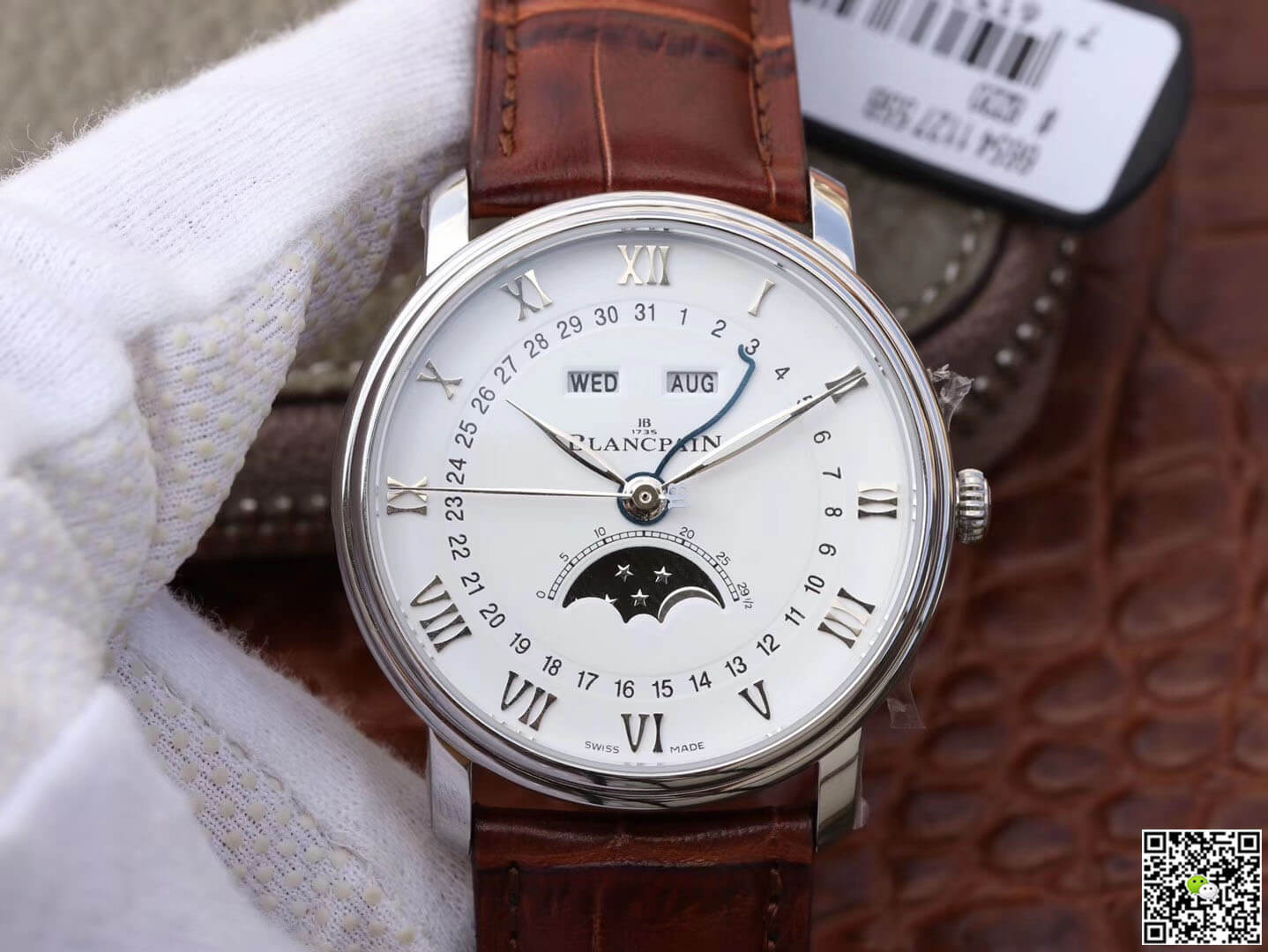 Best Replica Replica Blancpain Villeret 6654 1:1 Best Edition OM Factory V2 White Dial - Colareps