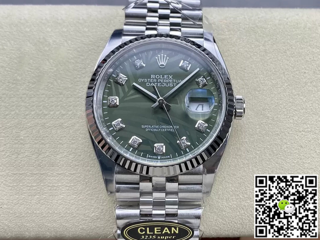 Best Replica Replica Rolex Datejust M126234-0055 36MM 1:1 Best Edition Clean Factory Green Dial - Colareps